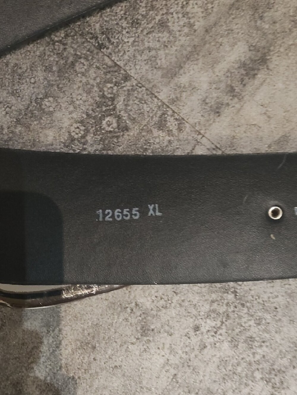 Cleo's Adjustable Black Ladies Belt with Silver Hardware - Picture 3 of 4